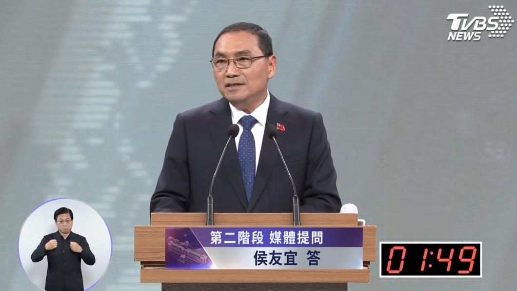 總統辯論/侯友宜喊「台灣中間路線」:反台獨、反一國兩制