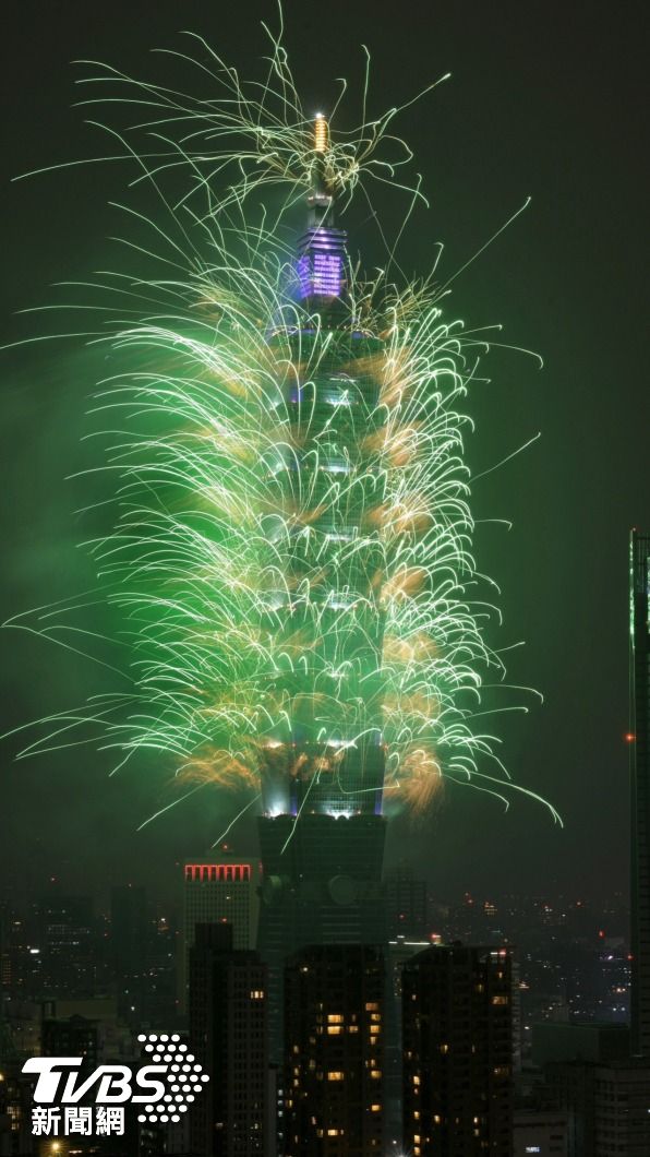 台北101跨年煙火。(圖/胡瑞麒攝)