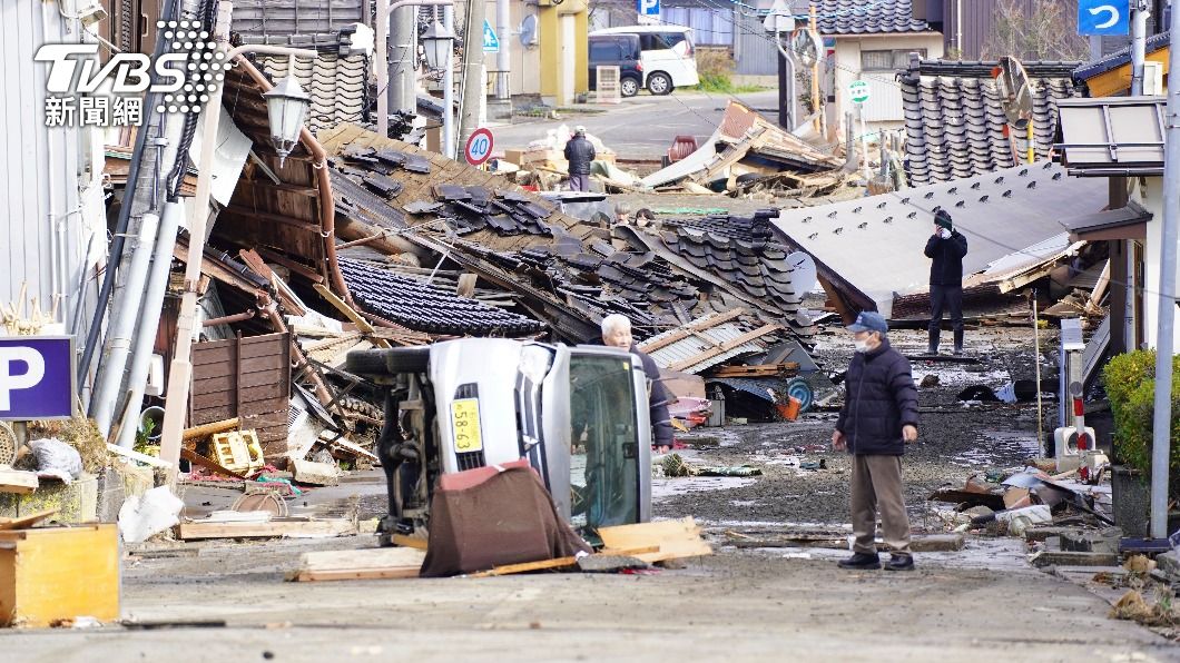 日本石川縣1日遭受規模7.6強震襲擊。(圖/達志影像美聯社)