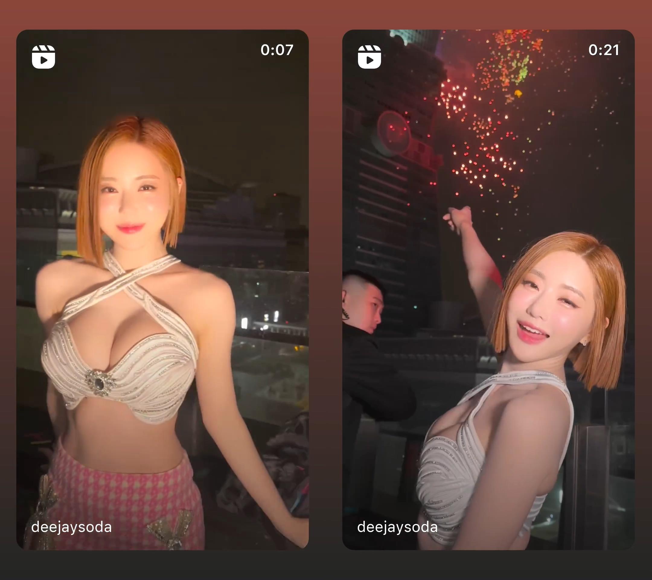 無畏跨年夜12度低溫,DJ SODA仍放送招牌好身材。(圖/翻攝自DJ SODA IG)