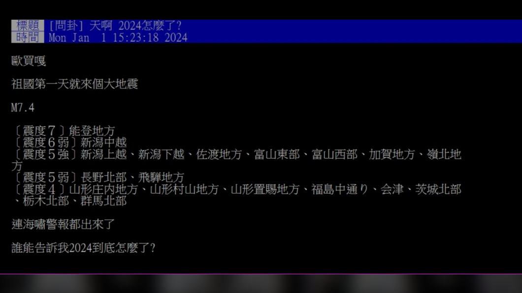 PTT湧入大批鄉民留言「天佑日本」。(圖/翻攝自PTT)