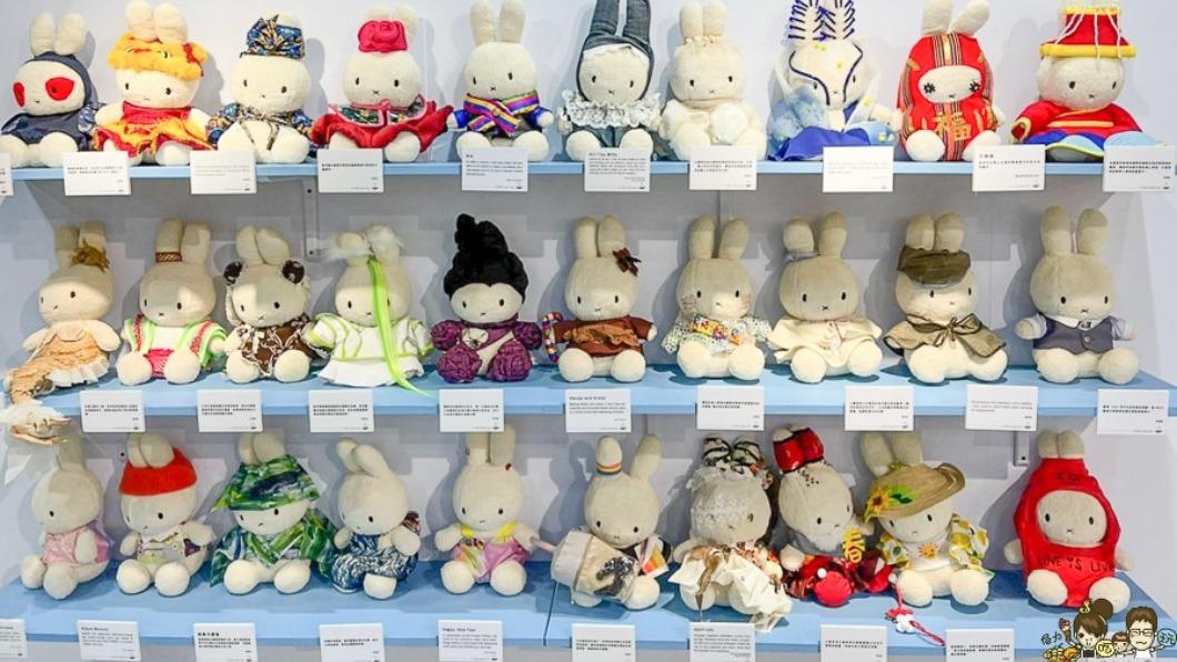 展區内有100種以上不同創意造型的米飛兔。(圖/跟著尼力吃喝玩樂提供)