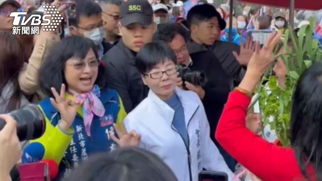 民進黨蘆州水河里里長蘇雅祺比3。(圖/TVBS)