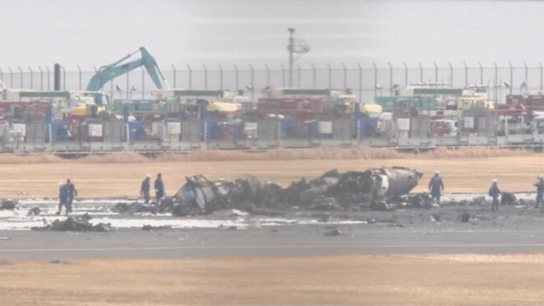 海上保安廳飛機上罹難的5名職員的死因曝光。(圖/翻攝自TBS News)