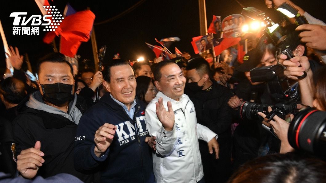 國民黨正副總統候選人侯友宜、趙少康今（5）日到台南造勢。（圖／胡瑞麒攝）