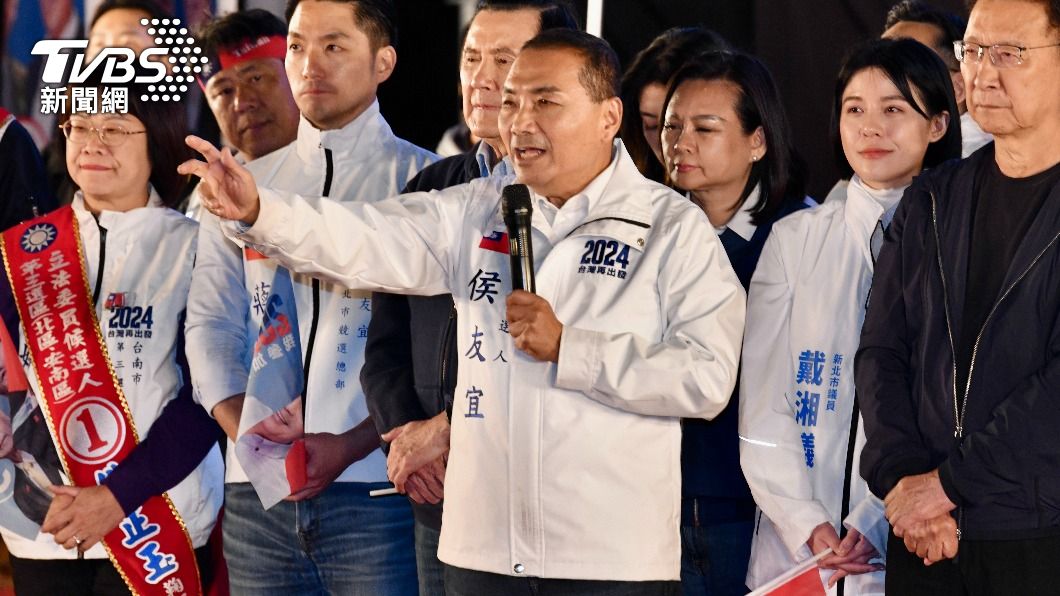 國民黨正副總統候選人侯友宜、趙少康今（5）日到台南造勢。（圖／胡瑞麒攝）