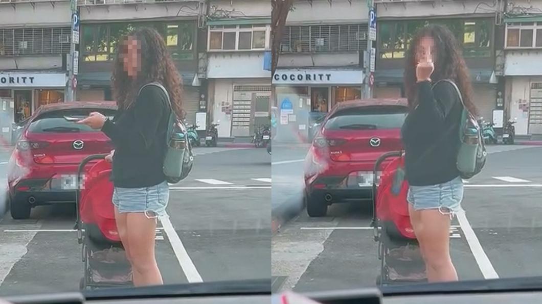 有片/東區捲髮女推嬰兒車人肉占位 還怒比中指挨告妨害名譽