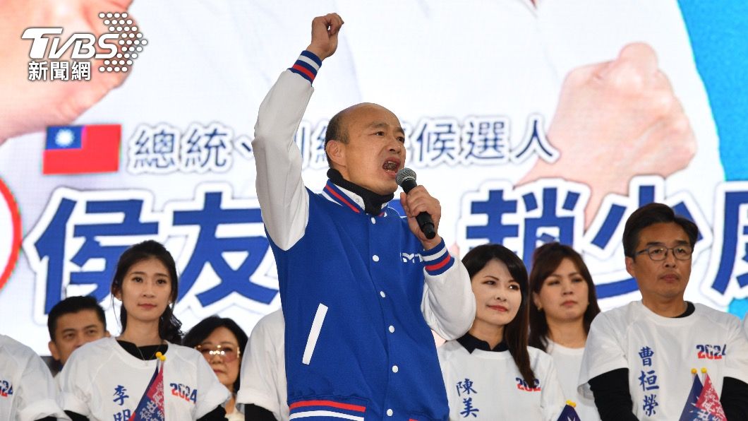 韓國瑜以高雄市前市長身份喊話選民「給國民黨一個機會」。(圖/胡瑞麒攝)