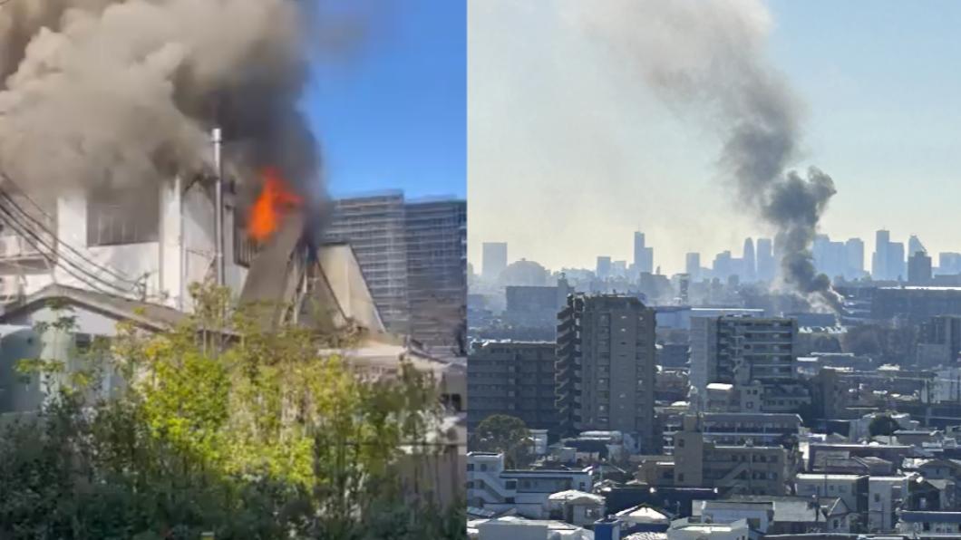 東京住宅區藥廠驚傳火警!溶劑外洩起火冒濃煙 化學部隊出動
