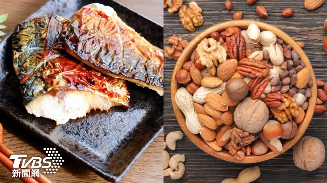 深海魚、堅果含有豐富Omega-3脂肪酸。(示意圖/shutterstock達志影像)