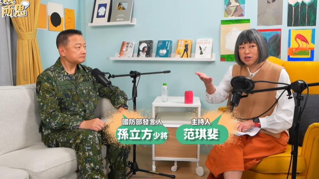 孫立方接受范琪斐專訪,說明9日國家級警報。(圖/翻攝自YouTube@fanamericantime)