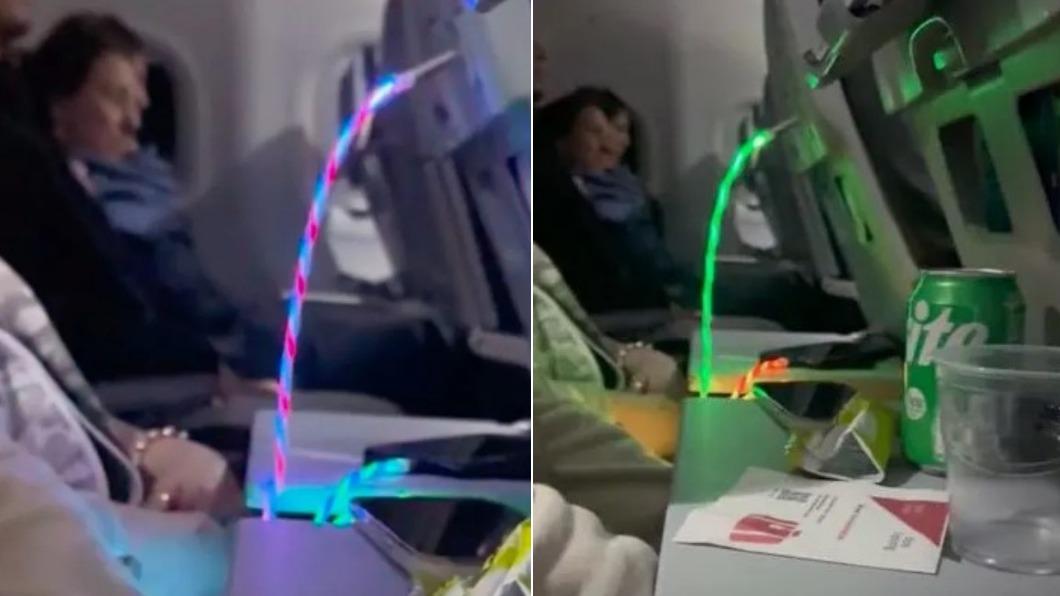 紅眼班機上用「螢光充電線」狂閃4小時 白目客惹怒旁人挨轟