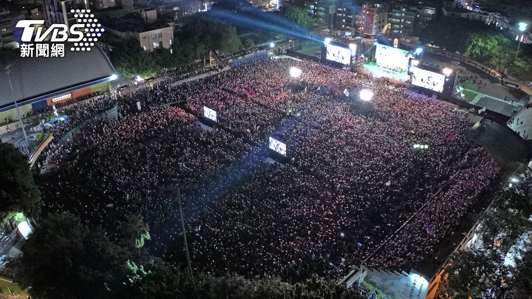 賴清德選前之夜空拍圖曝光。(圖/賴清德競總提供)