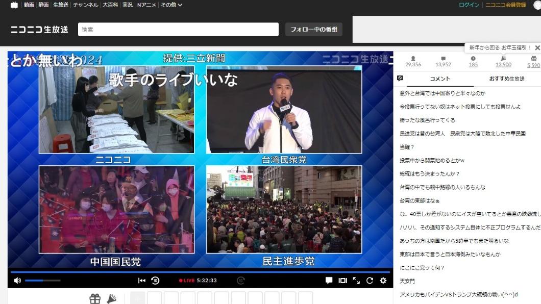 九成日本網友關心台灣總統大選 守直播看開票:好像祭典