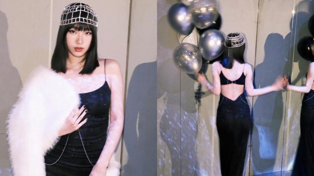 Elly艷麗出席慶生趴對，大秀美背，辣度爆表。（圖／翻攝自polarbearelly IG）