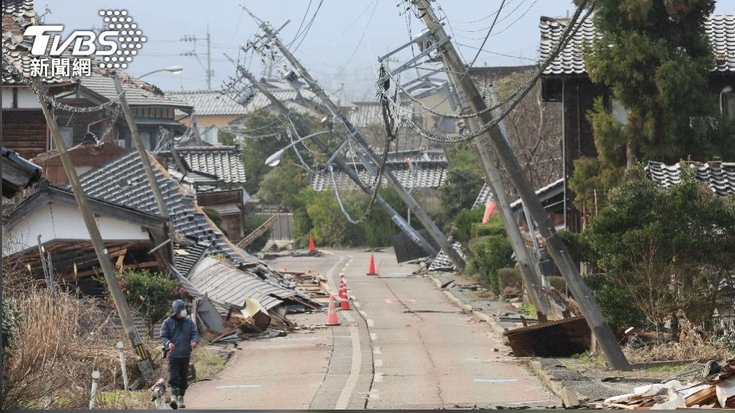 元旦7.6強震毀石川 震後三個月.重建淪口號