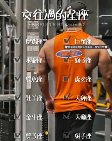 李沛旭秀出自己交往的女友星座清單。（圖／翻攝自李沛旭IG）