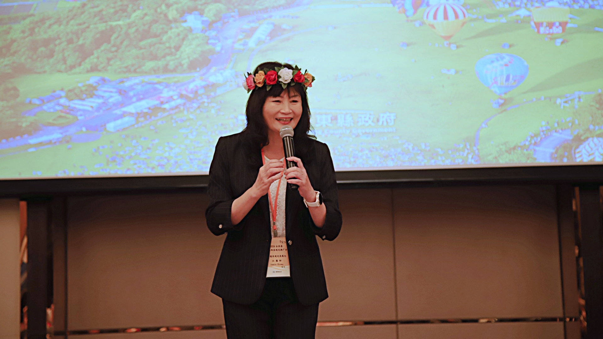台東縣政府交通及觀光發展處江慧卿處長分享台東特色行程。(圖片來源:台東縣政府)