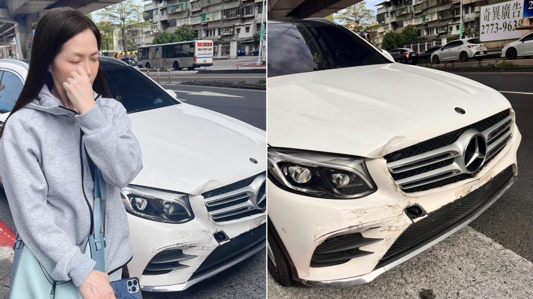 本土資深女星驚爆車禍!肇事者「違規高速迴轉」 賓士車頭慘撞凹