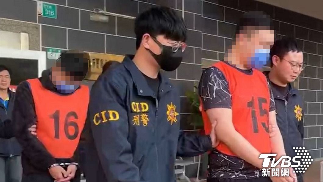 竹聯幫仁堂弘仁會臺南分會的六人依組織、毒品、加重詐欺及妨害自由等罪嫌移送偵辦。(圖/TVBS)