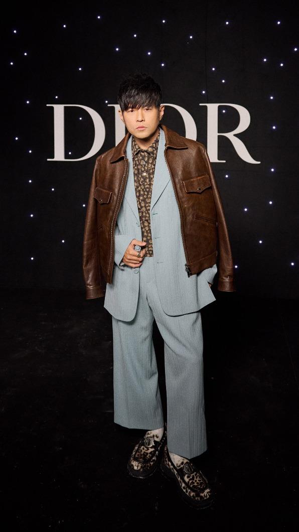 周杰倫參加Dior 2024冬季男裝秀。（圖／杰威爾提供）