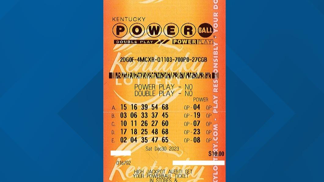 布朗和康利中獎的彩券。（圖／翻攝自Kentucky Lottery）