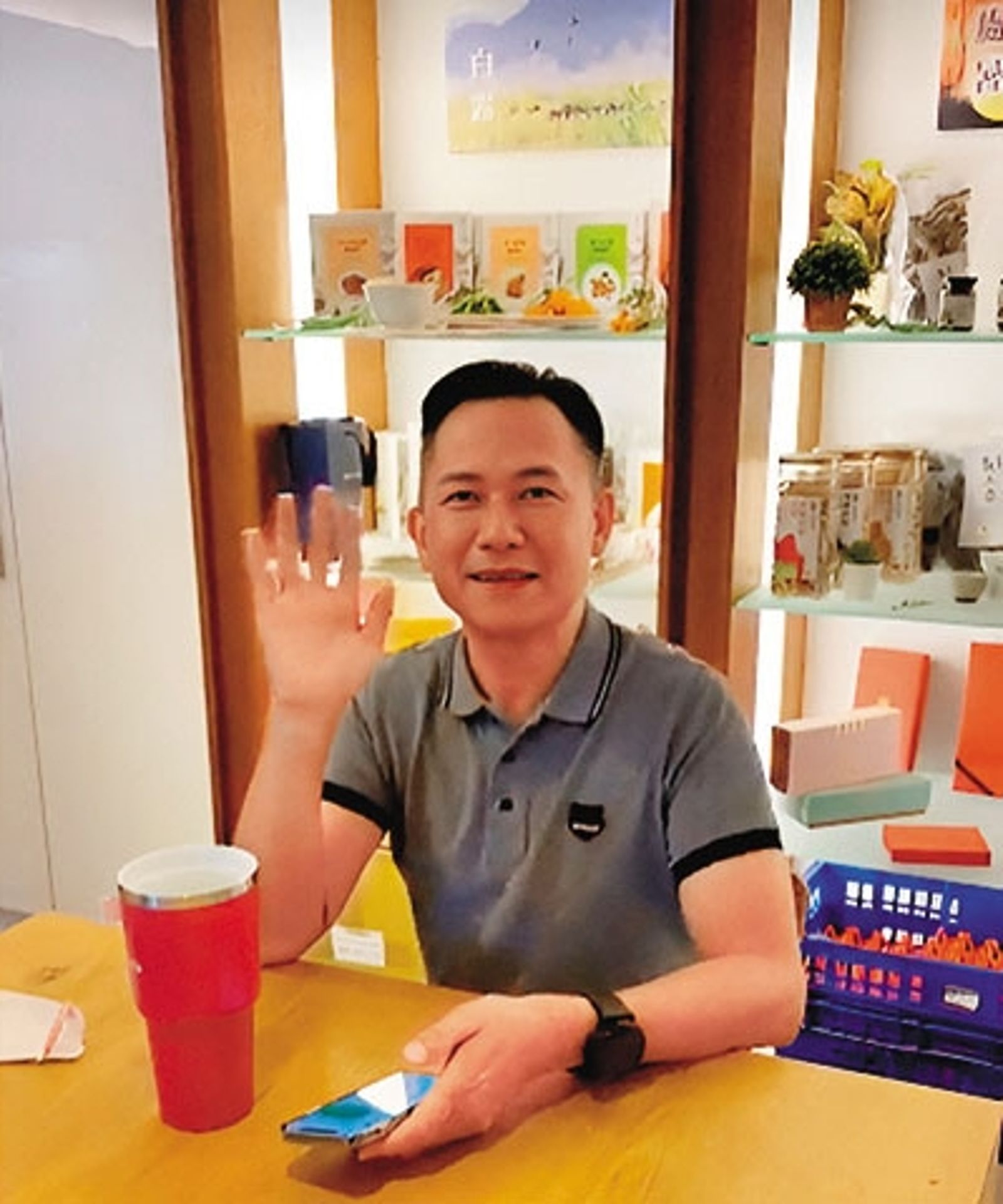 吉品養生總經理劉吉仁（圖）與李李仁夫婦鬧翻前，曾現身陶晶瑩直播。（圖／翻攝自陶晶瑩臉書）