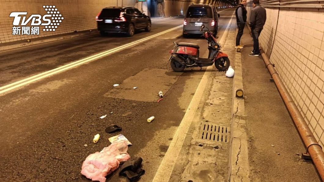 萬里隧道發生死亡車禍。（圖／金山分局提供）
