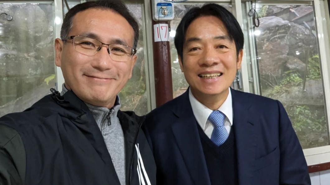 鄭運鵬分享與「德德」賴清德自拍照,按讚數破3萬。(圖/翻攝自鄭運鵬Threads)