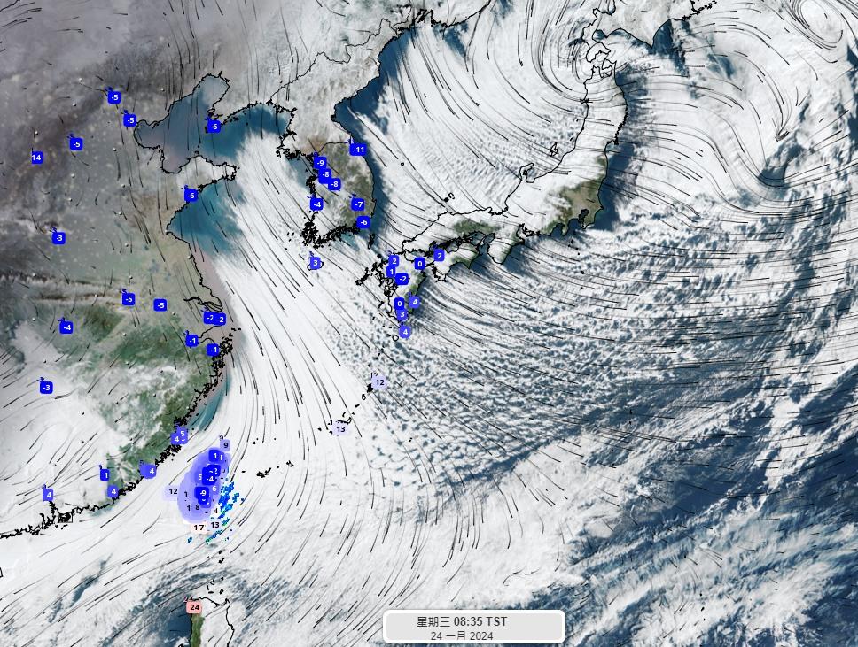 氣象達人彭啟明表示,「這波冷平流的勢力在東亞發威,很多地方都冷下來了。」。(圖/翻攝彭啟明臉書)