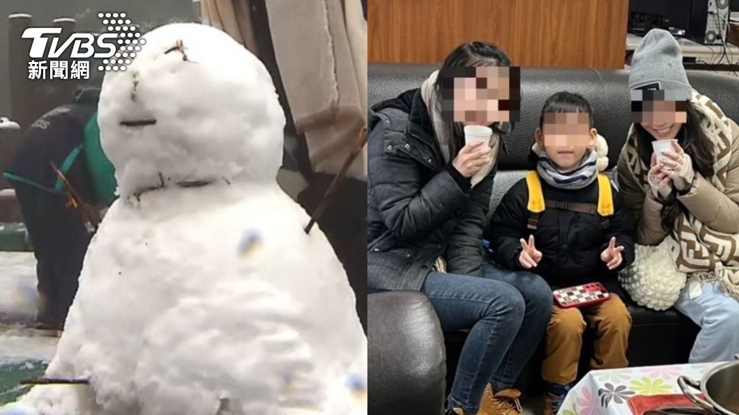 姊妹攜子上陽明山追雪冷到進派出所求救 暖警煮湯也暖身