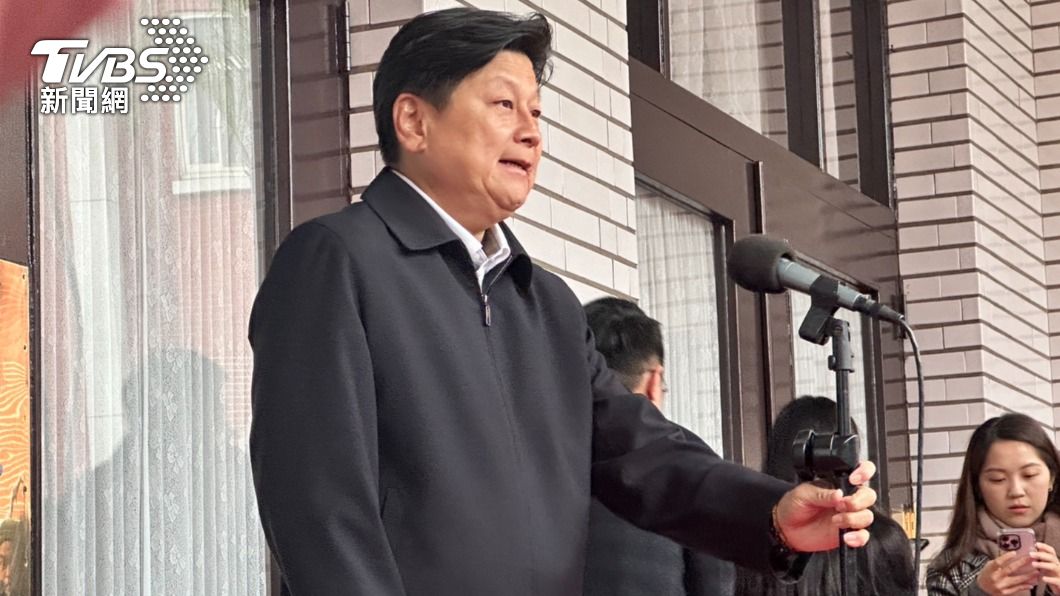 傅崐萁登記參選黨團總召。(圖/林至柔攝)