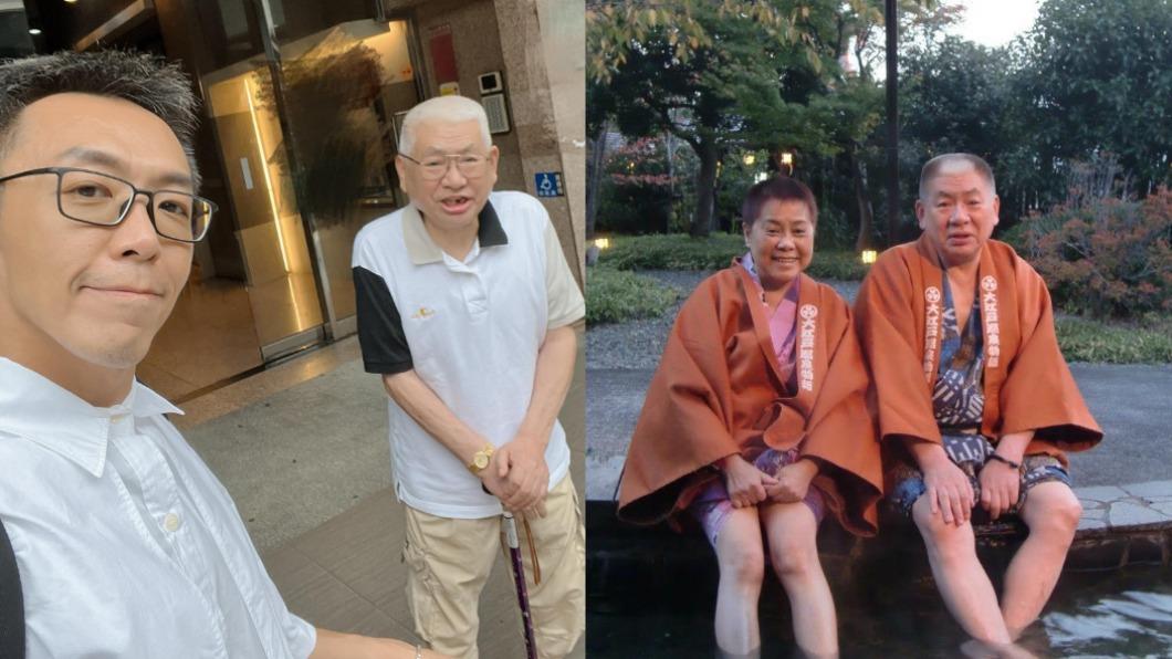 吳小帽媽媽（右圖左）離世後，歐吉桑曾因低血糖二度在家昏倒，讓他開始重視照顧的一事。（圖／翻攝自帽筆生花臉書）