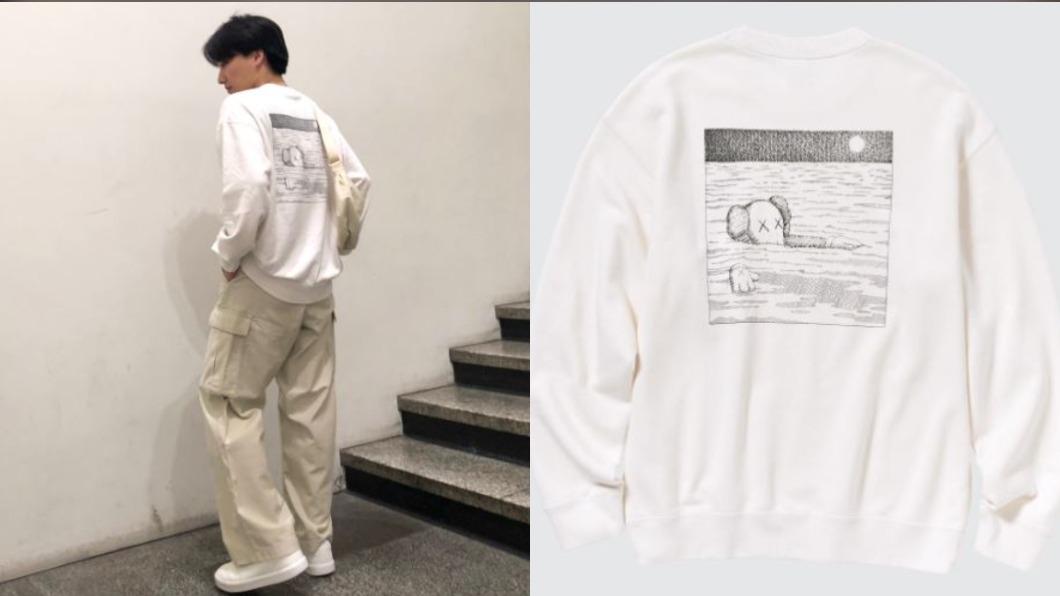 KAWS 印花休閒上衣。(圖/翻攝自UNIQLO官網)