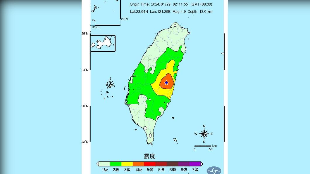 全台有感!花蓮深夜連六震「最大規模5.2」 氣象署解釋了
