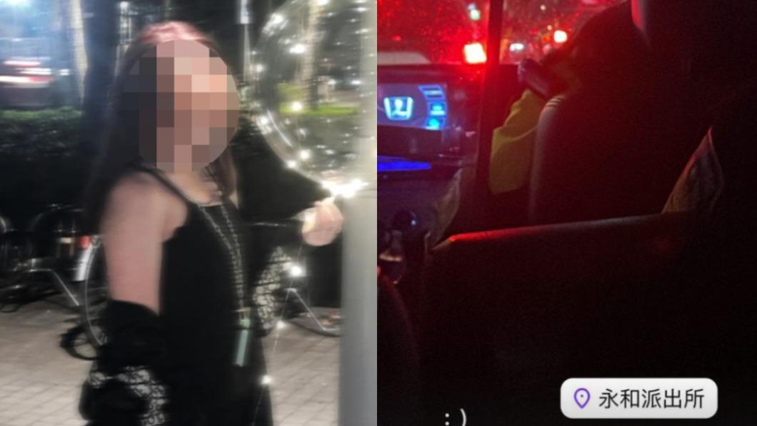 動手國中妹還於警車上拍照打卡。(圖/翻攝自當事人IG)