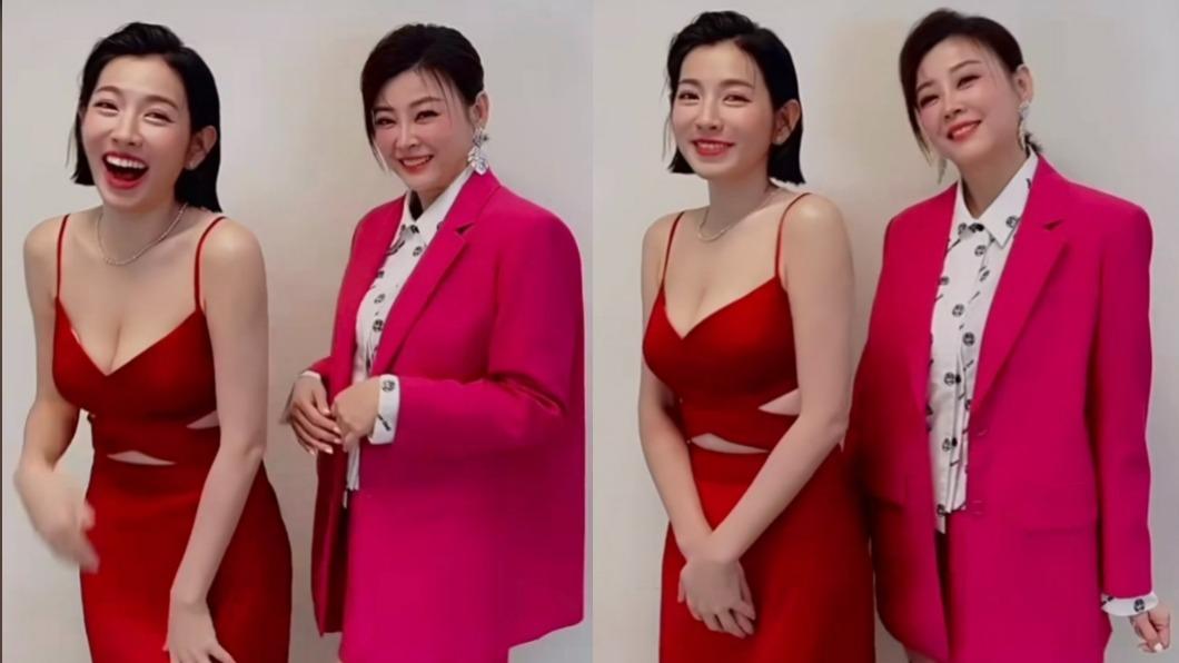 雙台八女神同框熱舞!她紅色禮服罩不住 雙球快掉出