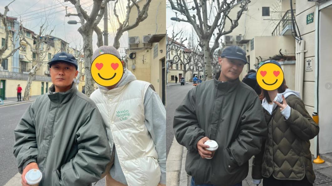 余文樂現蹤上海街頭,遭指老態、明顯大小眼。(圖/翻攝自小紅書)