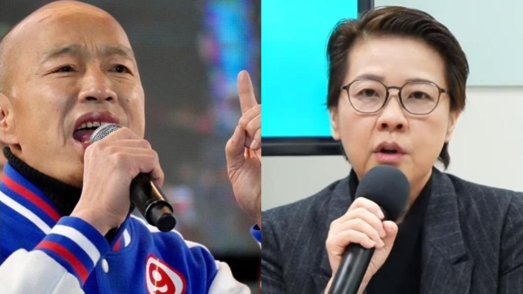 韓國瑜、黃珊珊。（圖／區國強攝、翻攝自民眾之聲YT）
