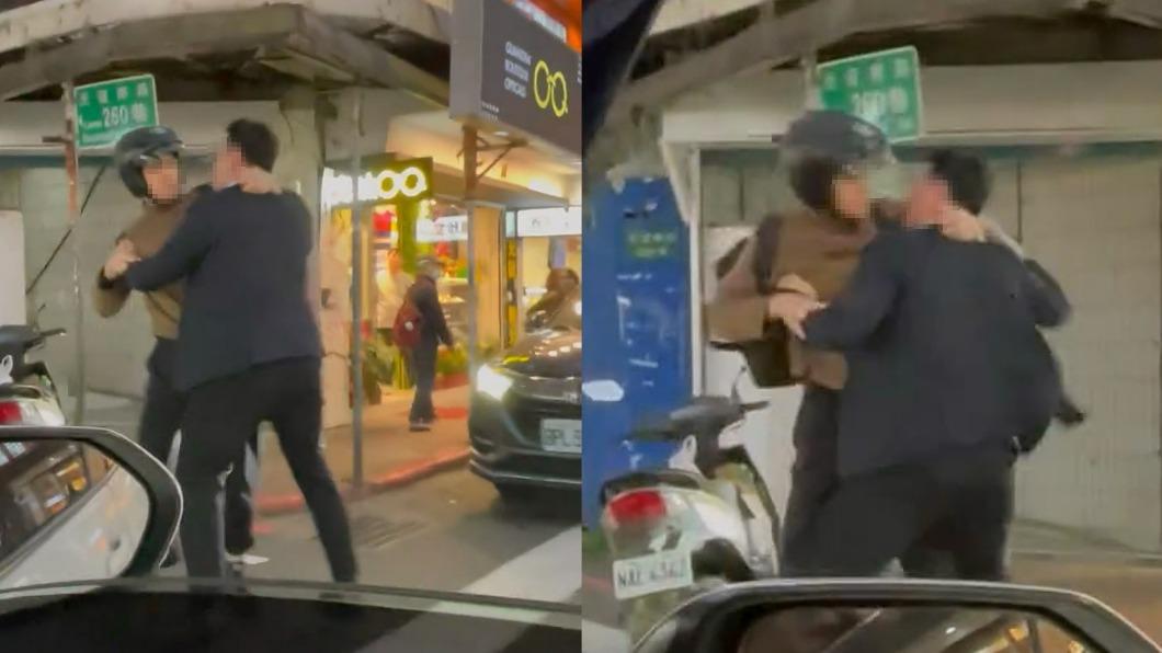 延吉街擂台賽!2男行車糾紛互毆 網歪樓「以為要親親」