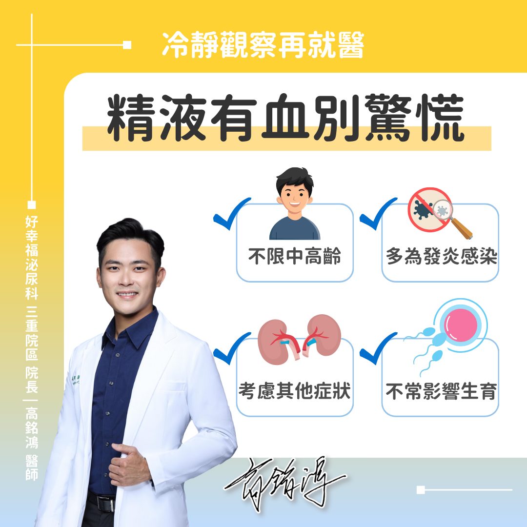 精液帶血不要驚慌。(圖/高銘鴻醫師提供)