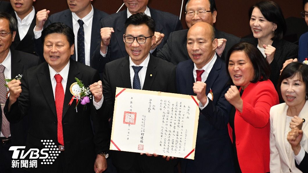 韓國瑜、江啟臣當選立法院正副院長。(圖/TVBS)