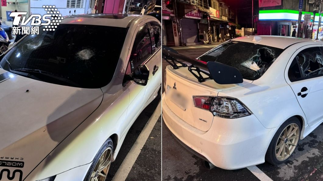 烘爐地看夜景全變調！行車糾紛爆衝突　3男亂棒砸車被逮
