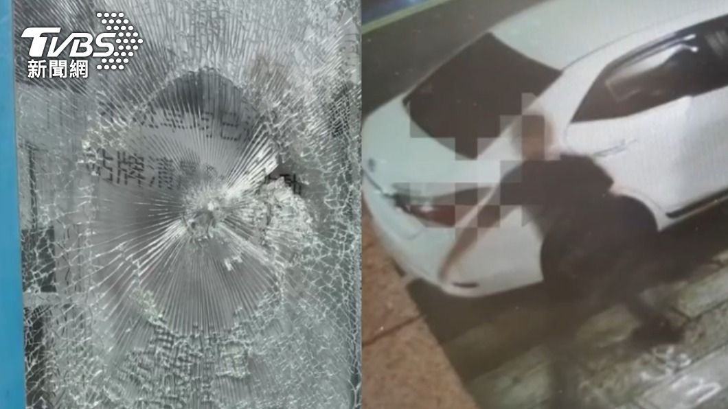 有片/醉後出「超派鐵拳」 男爆擊電子公車站牌、手沒傷它裂了