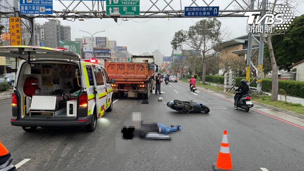 快訊/竹北死亡車禍!貨車碰撞機車 69歲騎士腦漿外溢亡