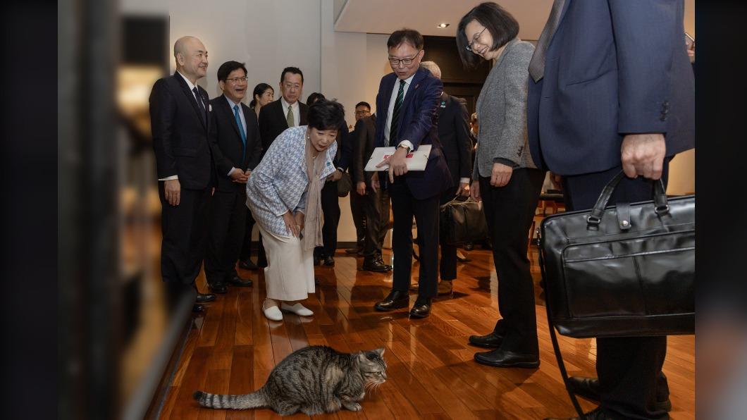 總統蔡英文今（7日）下午在官邸接見「日本東京都知事小池百合子訪問團」。（圖/總統府提供