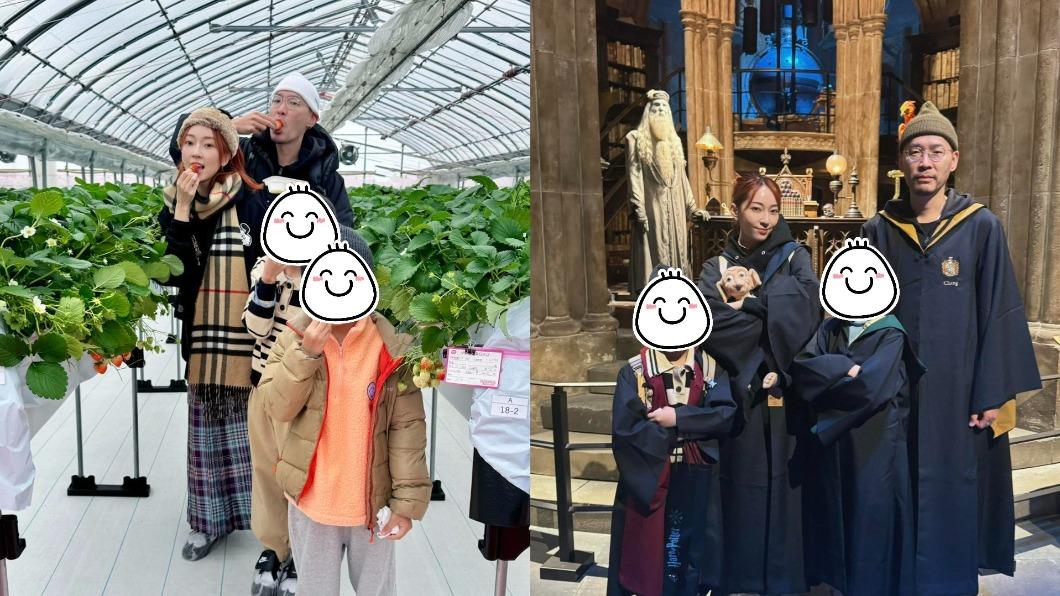 翁馨儀全家人日前到日本旅遊。(圖/翻攝自翁馨儀臉書)