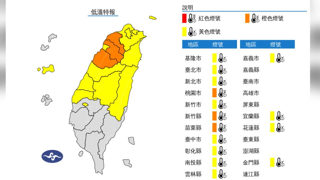 06:00天氣即時報／初二回娘家！15縣市低溫特報　桃園到苗栗防6度低溫
