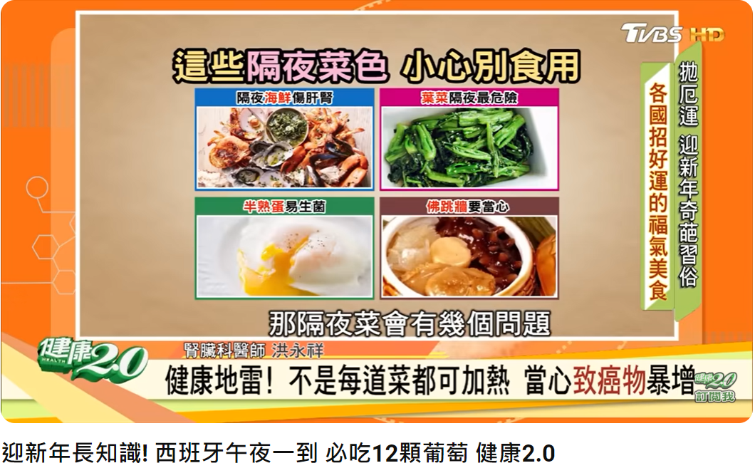 4類菜色別反覆加熱食用。（圖／翻攝自健康2.0YouTube） 