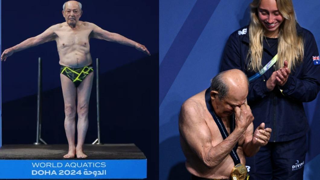 睽違半世紀!100歲「伊朗跳水之父」重返跳台 躍入水全場歡呼